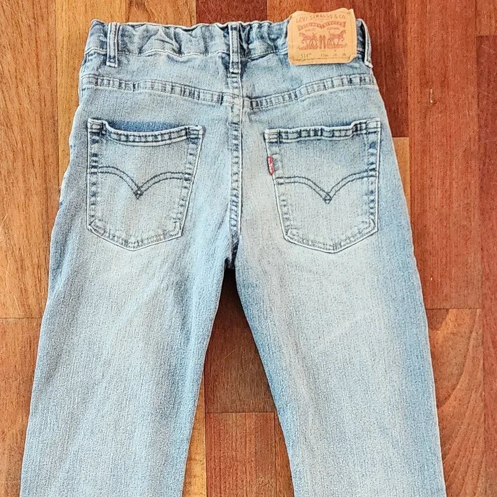 Levi's Boys Light Wash 514 Straight Jeans Size 12 Regular